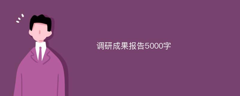 调研成果报告5000字